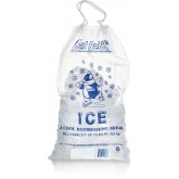 Penguin Printed 10lb Drawstring Ice Bags - 12″ x 20″, 500 Count